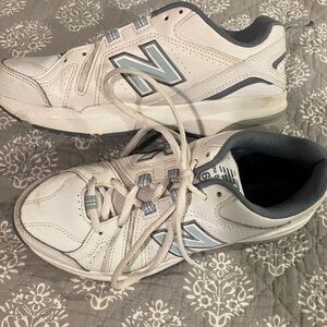 New Balance womens White and Blue Sneakers